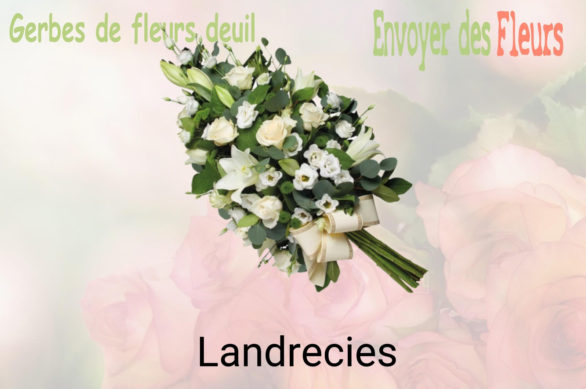 Gerbe de fleurs de deuil livrée à Landrecies